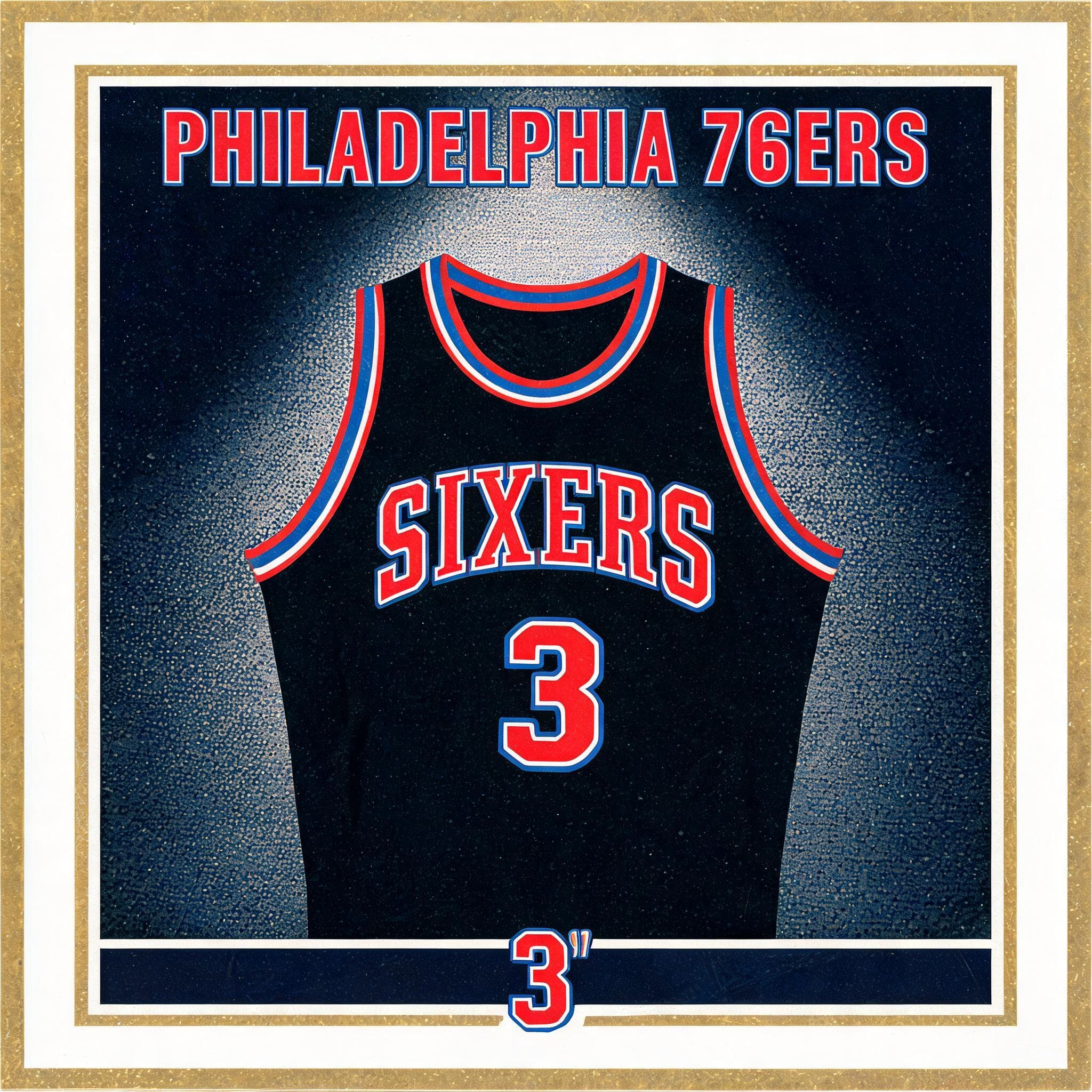 Allen Iverson's 76ers Black Jersey — One Man Against the World