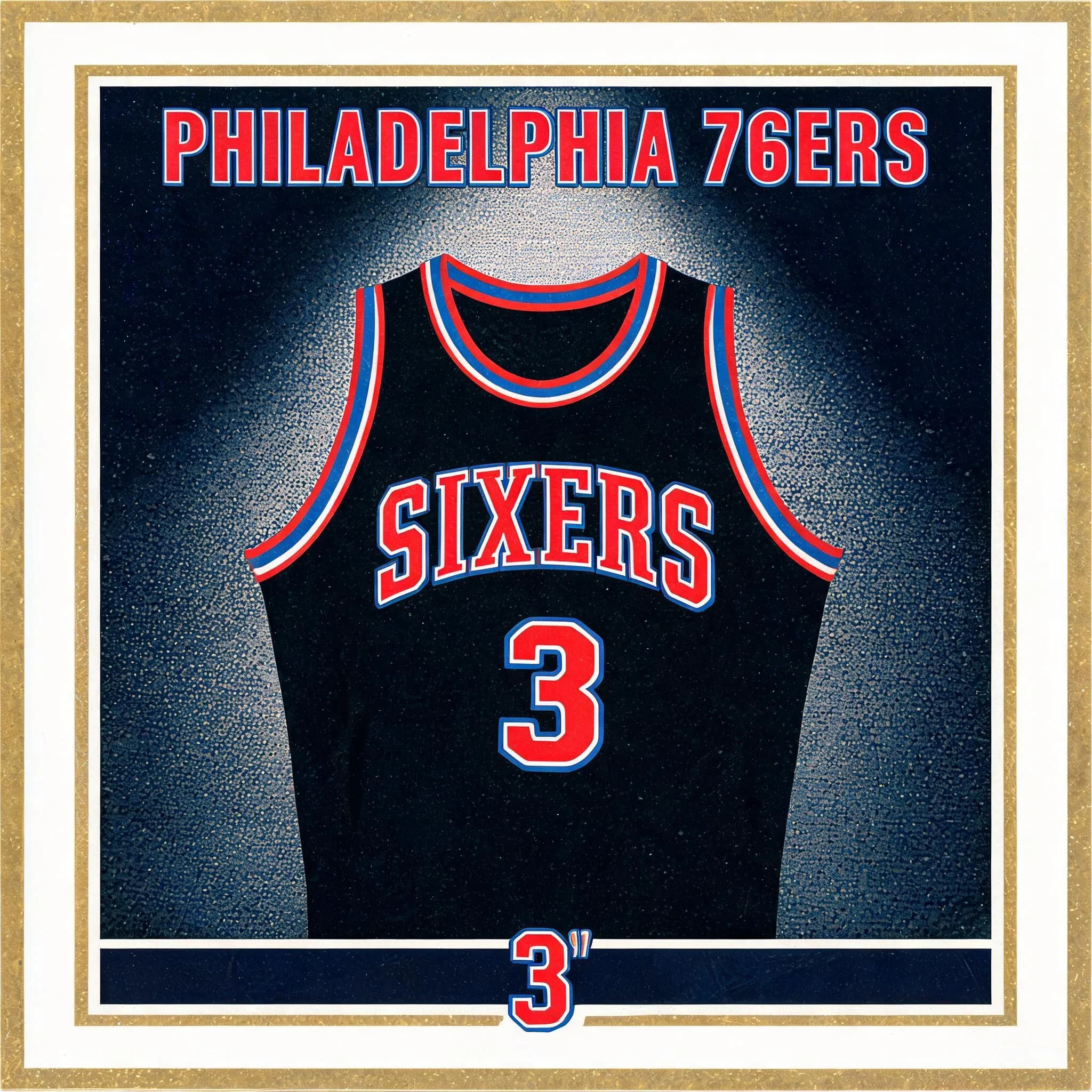 Allen Iverson's 76ers Black Jersey — One Man Against the World